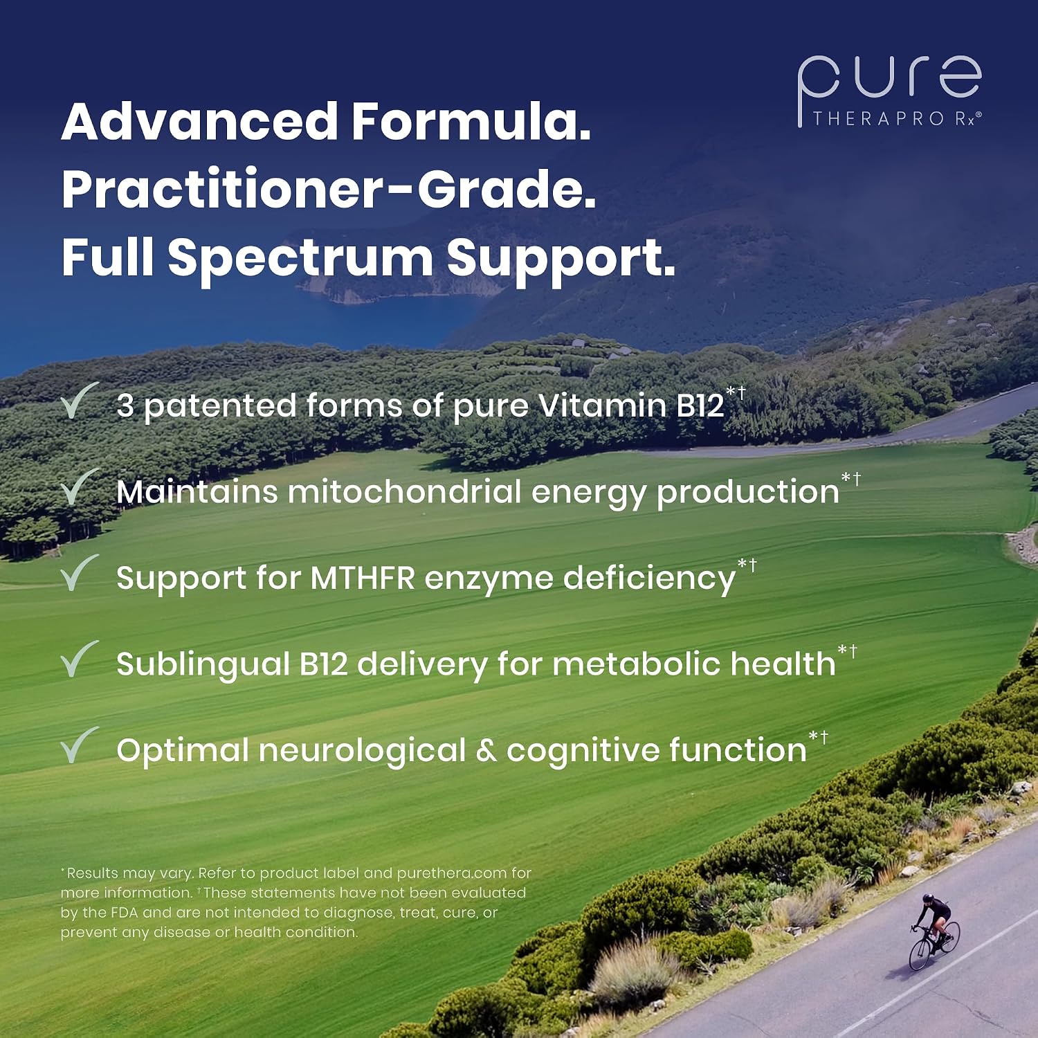 Pure Therapro Rx Vitamina B12 Sublingual - 5000 mcg con Metilcobalamina, Adenosilcobalamina e Hidroxocobalamina - 10 ml
