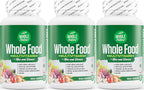 Multivitamínico Integral Hombre y Mujer - Alimentos Integrales + Enzimas, Probióticos y Omega-3 - 3 Unidades