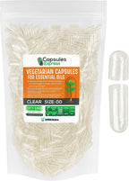 XPRS Nutra Cápsulas Veganas Vacías Tamaño 0 - 100 Unidades Transparentes para Aceites Esenciales