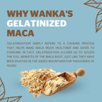 WANKA FOODS Maca Orgánica Gelatinizada en Polvo – 227g (8oz)
