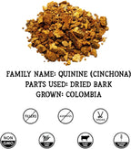 Tintura de Quinina Orgánica - Corteza Seca, Sin OGM, Sin Gluten, en Glicerina Vegetal 670 mg