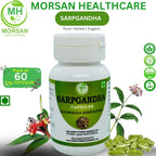 Morsan Healthcare Sarpgandha (Rauvolfia Serpentina) 500 mg. Cápsulas, Suplemento Puro y Herbal 60 mg. Cápsulas Vegetales