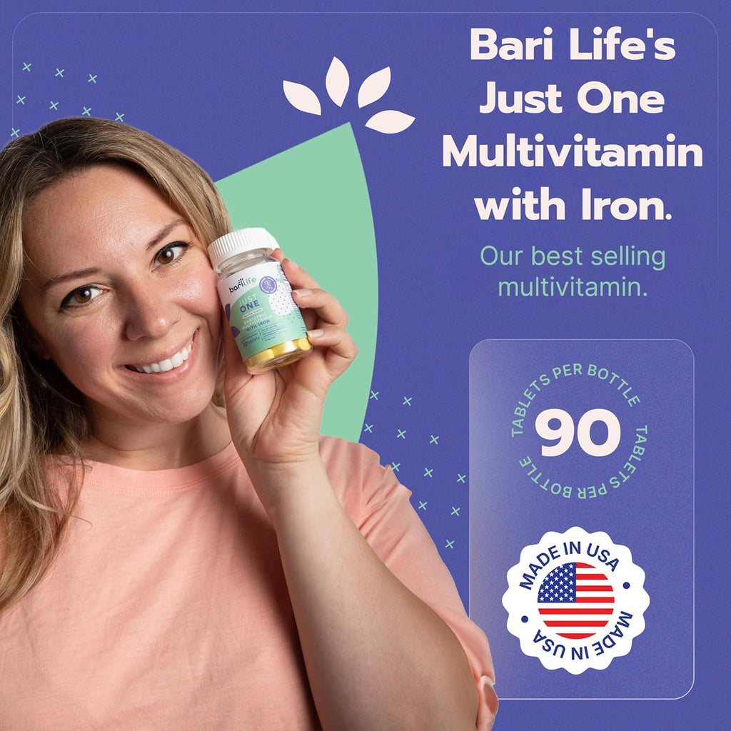 Just One - Multivitamínico Bariátrico Diario con Hierro, 90 Comprimidos