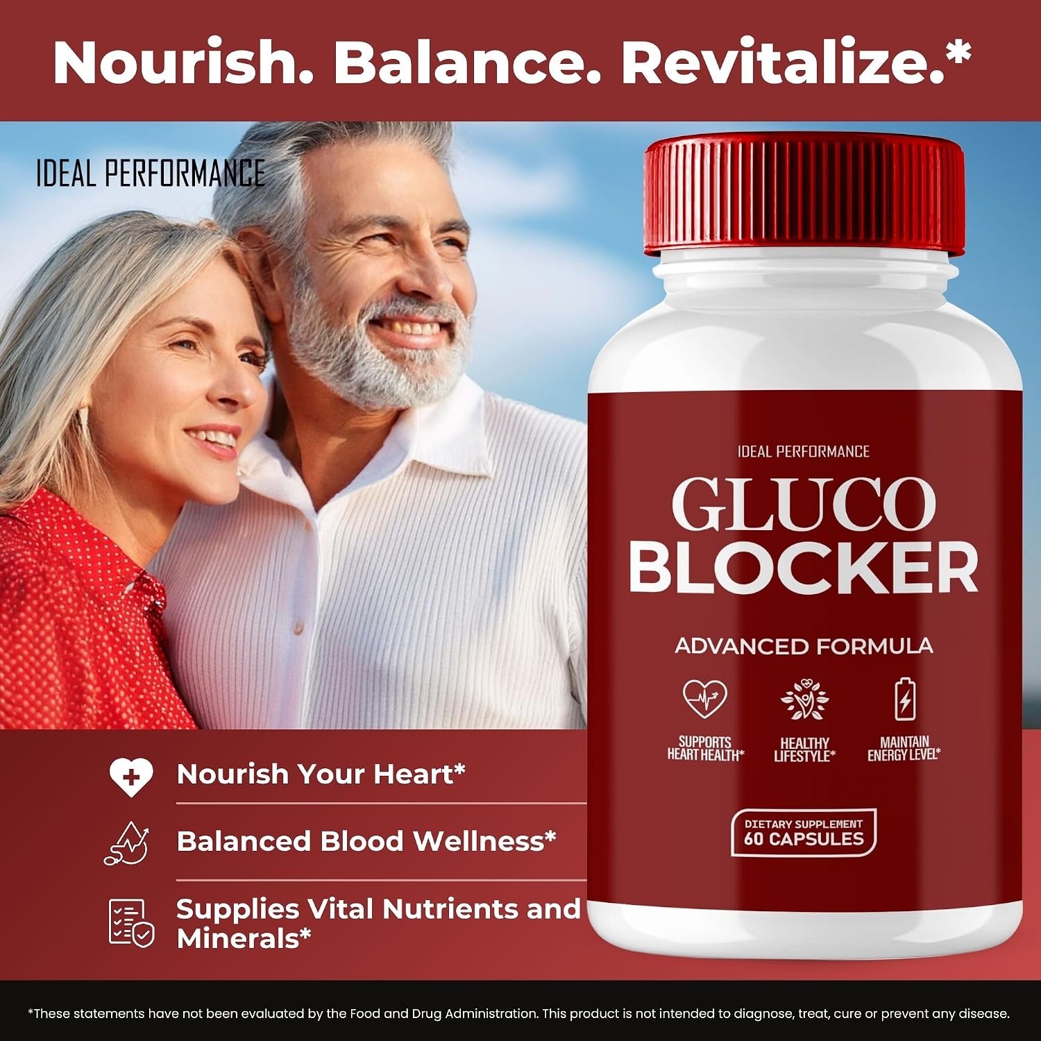 Gluco Blocker Cápsulas, Suplemento General de Salud - Máxima Potencia, Fórmula Natural (60 Cápsulas)