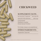Garden Organics Chickweed 120 Cápsulas | Complemento Herbal de Alta Pureza