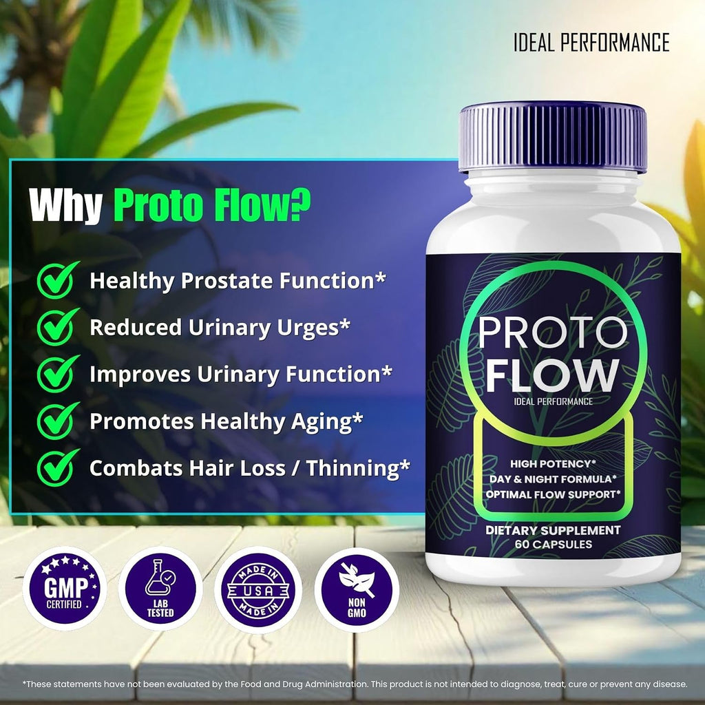 Proto Flow Cápsulas para la Próstata - Fórmula Avanzada Natural (2 Paquetes)