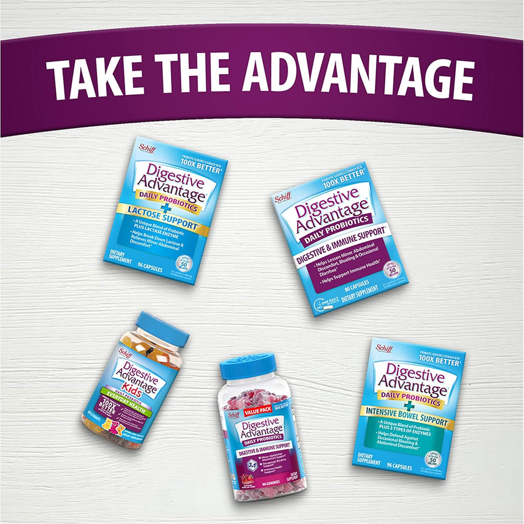 Digestive Advantage Gominolas Probióticas Diarias para Salud Digestiva e Inmunológica, Sabor Superfruit, 180 unidades (Envase de 2)