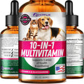 10 en 1 Vitaminas Líquidas para Perros y Gatos, 2 Fl Oz | Glucosamina y Multivitamínico