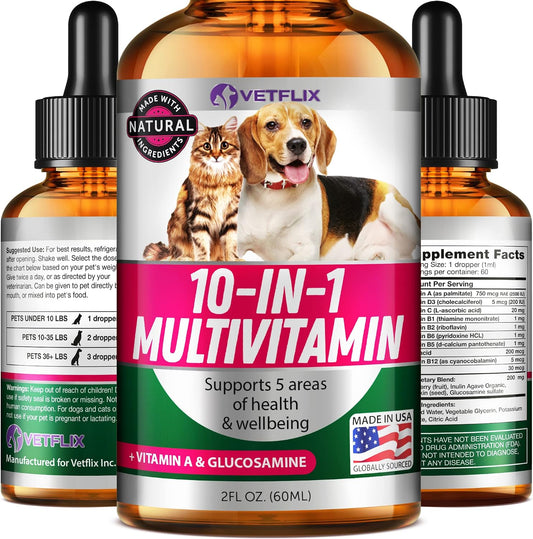 10 en 1 Vitaminas Líquidas para Perros y – Apoyo articular: La glucosamina es un componente natural del cartílago – Image 1
