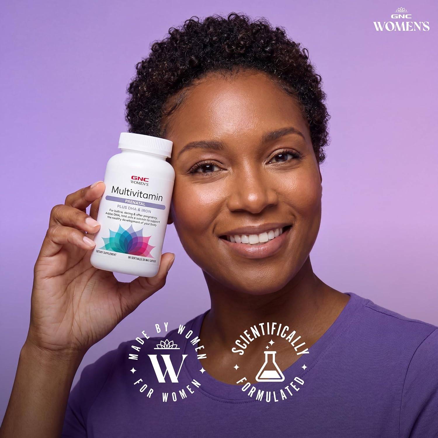 GNC Women's Prenatal Multivitamin con DHA y Hierro - 90 Cápsulas Blandas