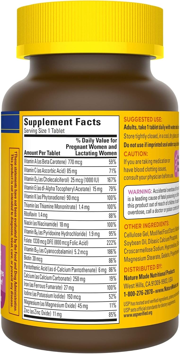 Nature Made Prenatal Multi, 90 Comprimidos