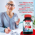 FITO MEDIC'S Lab PQQ 40 mg – 120 Cápsulas – Pirroloquinolina Quinona