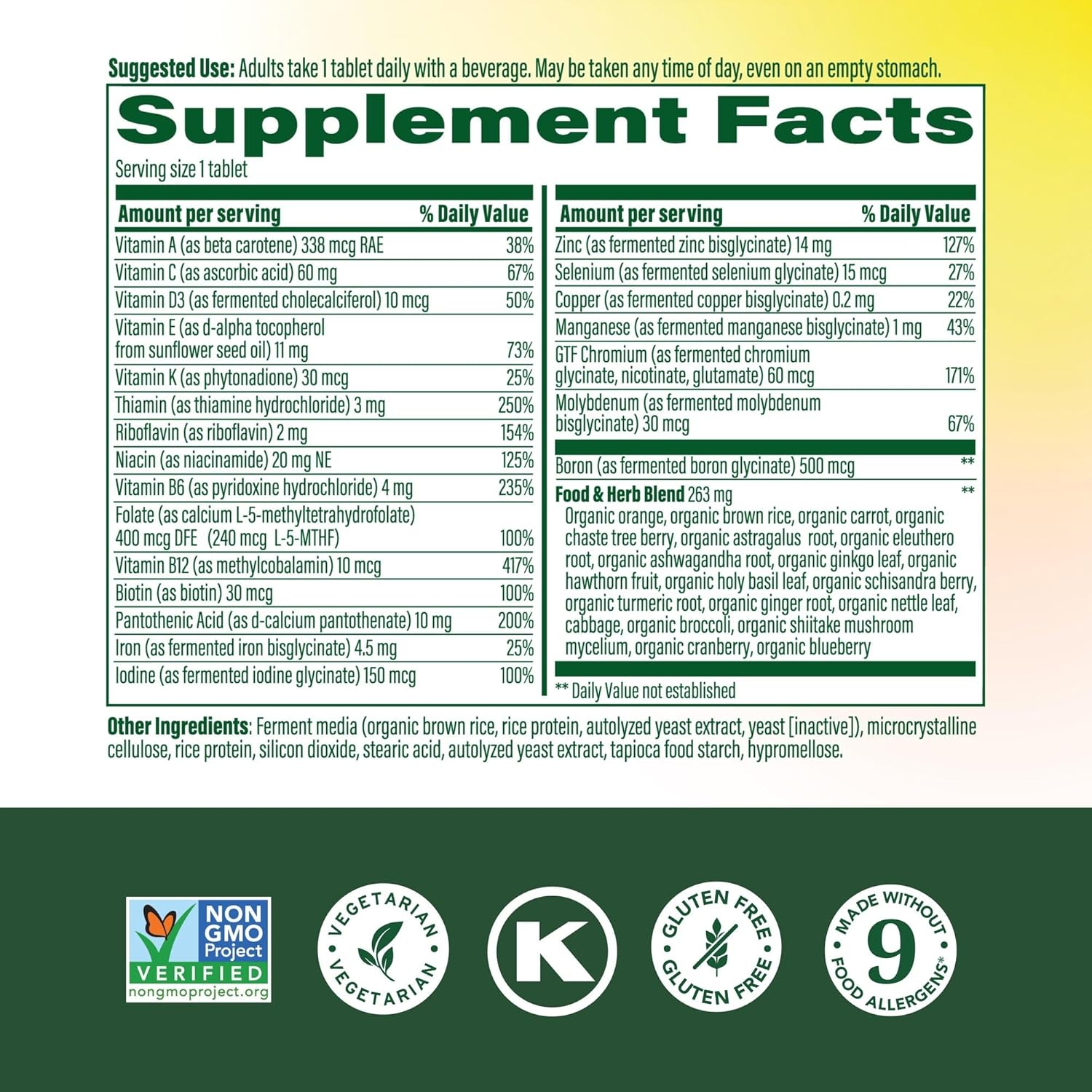 MegaFood Women Over 40 One Daily - Multivitamínico y Mineral para Mujeres 40+ (90 comprimidos)