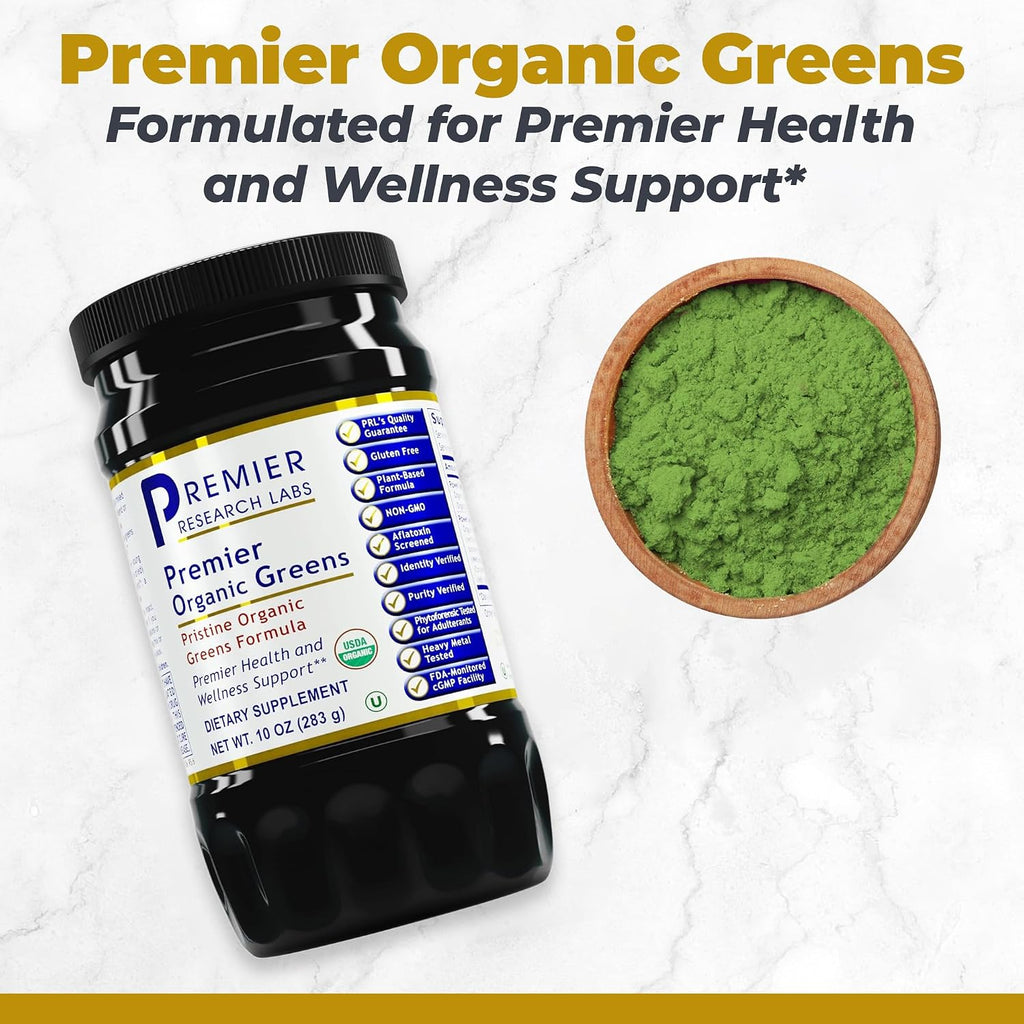 Premier Organic Greens - Polvo Super Greens Ecológico, 283 g