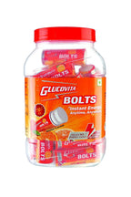 Glucovita Orange Bolts, Caramelos energéticos, 360g (Pack 20 tubos)