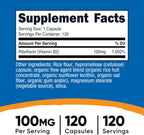 Nutricost Vitamina B2 (Riboflavina) 100mg, 120 Cápsulas - Sin Gluten y No Transgénico