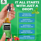 Vita letuo L-Theanine Drops 200mg con Magnesio Glicinato, Vitaminas y Fibra – Suplemento Líquido para la Relaxación y el Sueño