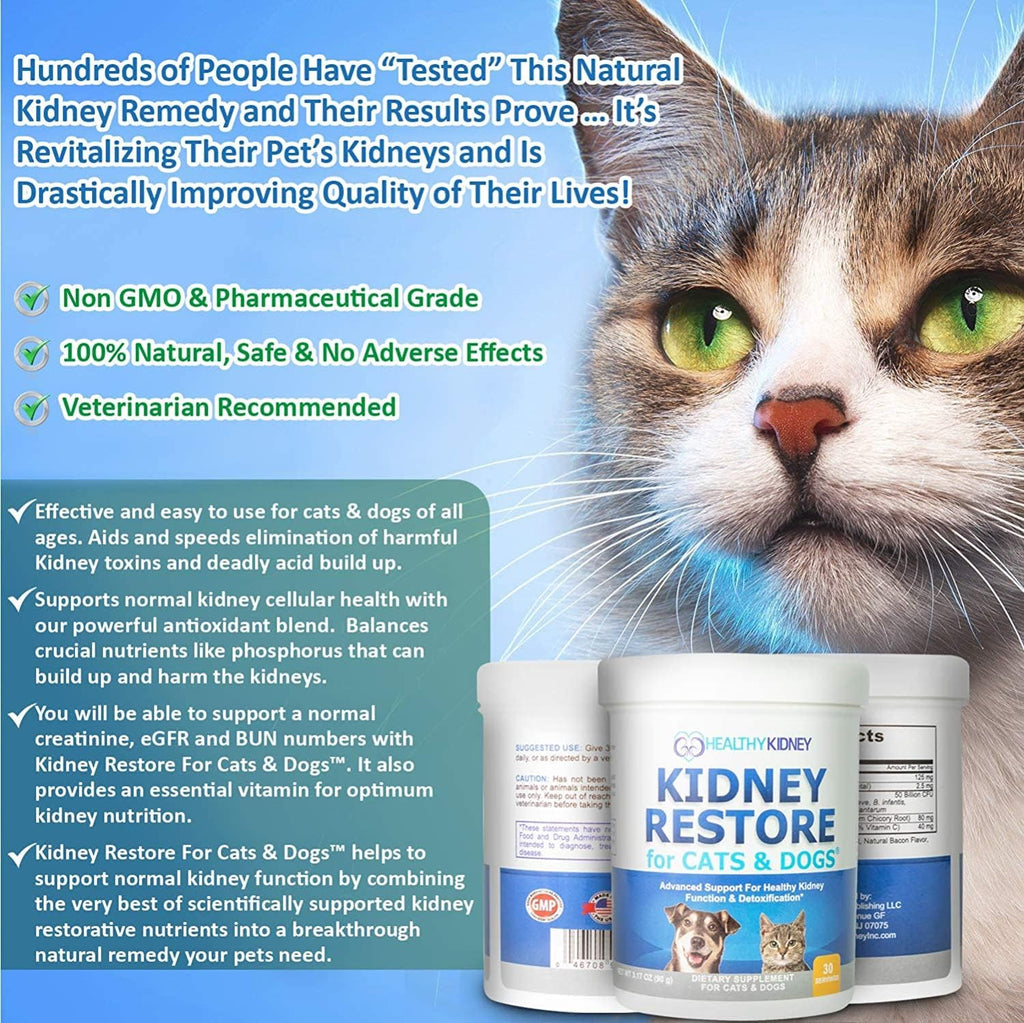 Kidney Restore para Perros y Gatos – Suplemento Renal sin Sabor