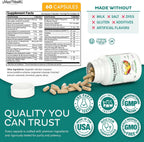 Maxi Health Multivitamin – Cápsulas multivitamínicas fáciles de tragar con 30 nutrientes, hierro y probióticos – 60 unidades
