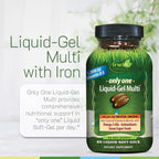 Irwin Naturals Only One Multi con Hierro – 60 Cápsulas Blandas Líquidas