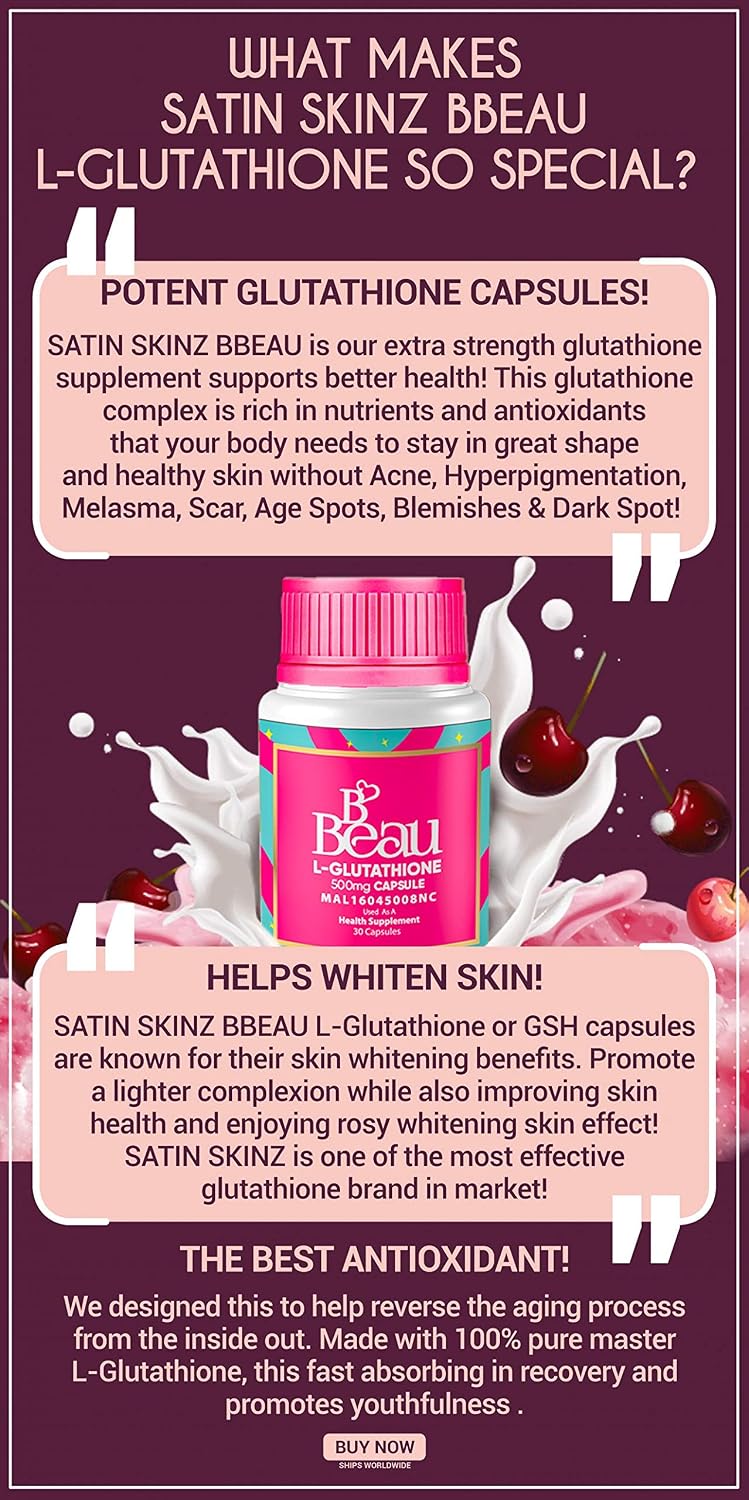 Elizkof Beauty B'Beau L-Glutathione 500mg y Vitamina C, Pack de 2