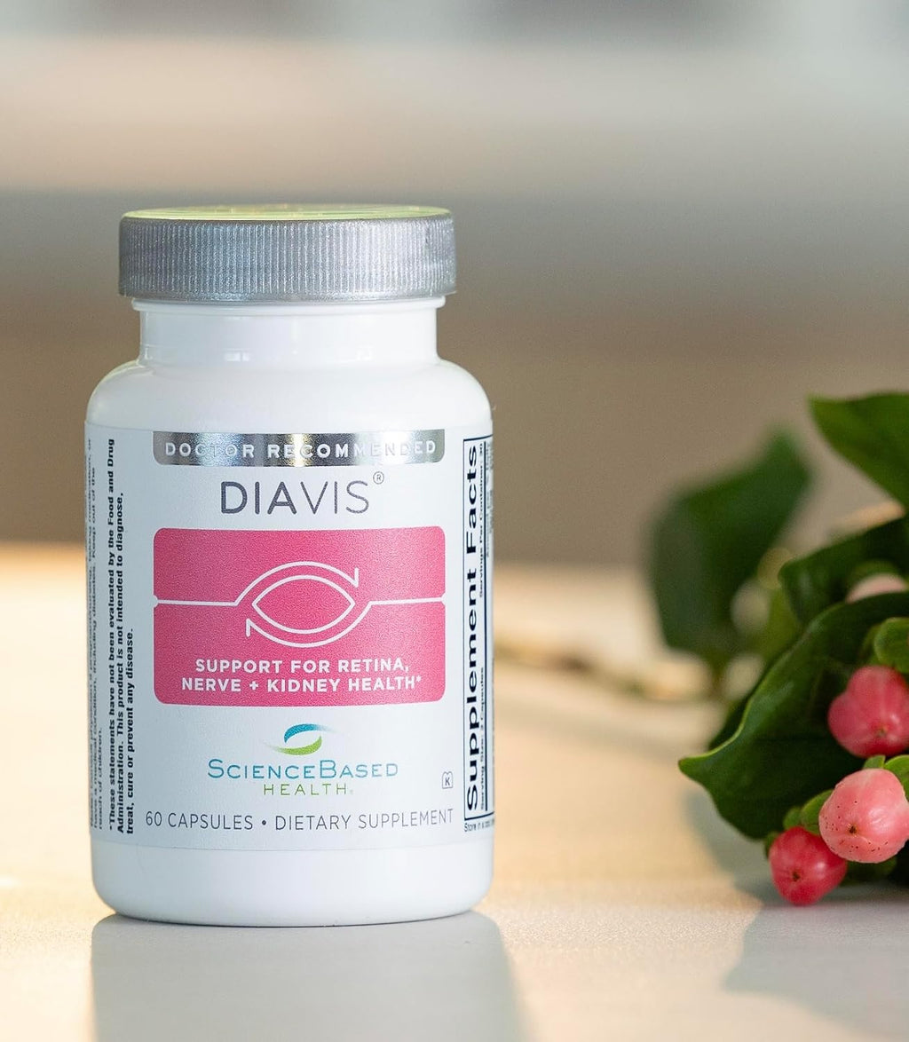 DiaVis – Suplemento para la salud retiniana y nerviosa – con benfotiamina, curcumina, resveratrol y extracto de uva – 60 cápsulas