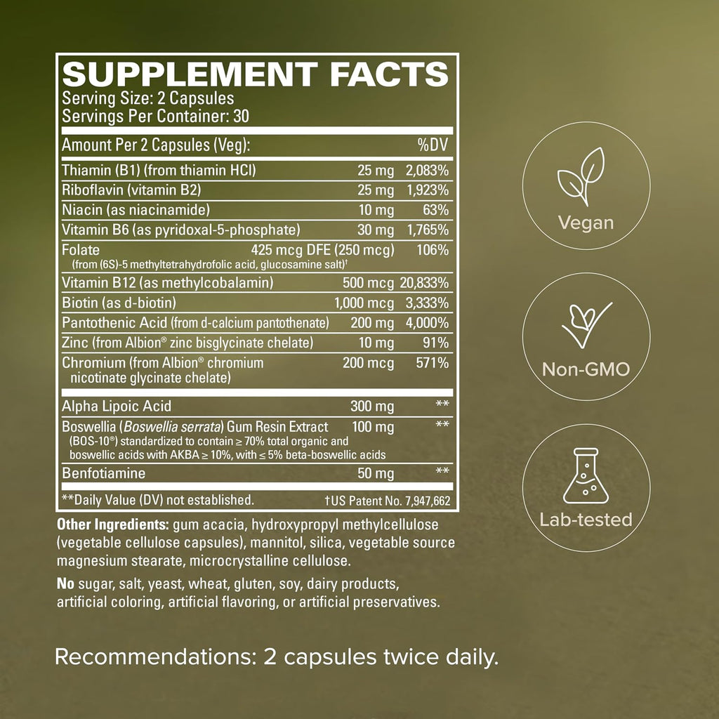 Terry Naturally Healthy Feet & Nerves - Apoyo para nervios y circulación - 60 cápsulas (Paquete de 2)