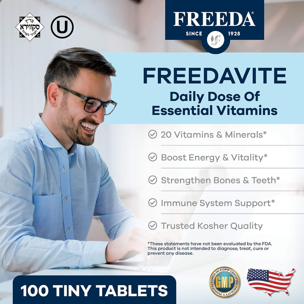 Freedavite - Multivitamínico Moderado para Hombres y Mujeres - 100 Comprimidos