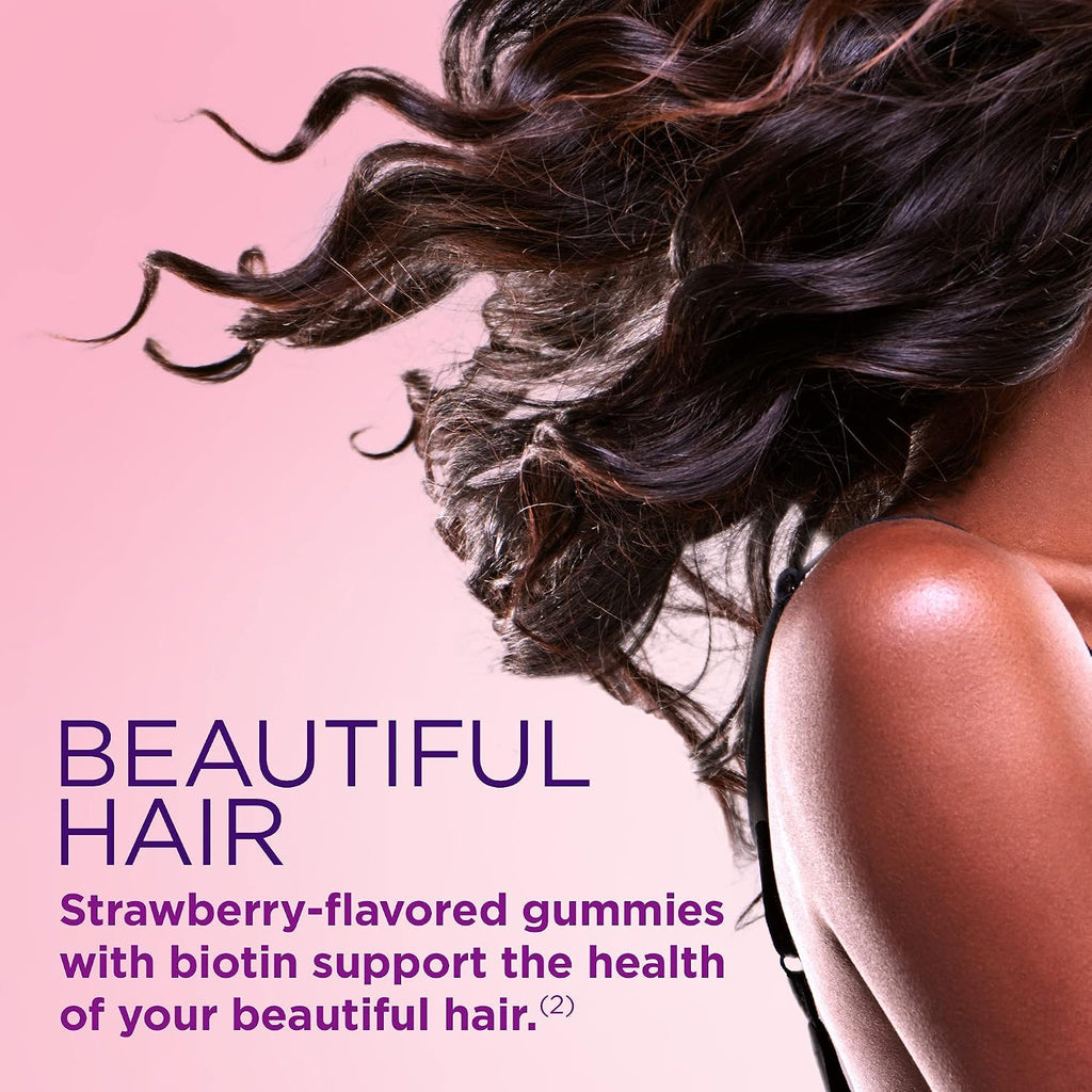Nature's Bounty Biotin Vitaminas para Cabello, Piel y Uñas Gomitas, 80 unidades