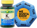 Spring Valley Vitamina K2 100 mcg, 60 Cápsulas Blandas con Pastillero