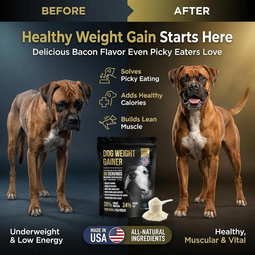 Dog Weight Gainer 90 Servicios - Suplemento para Aumento de Peso y Músculo para Perros - PET CARE Sciences