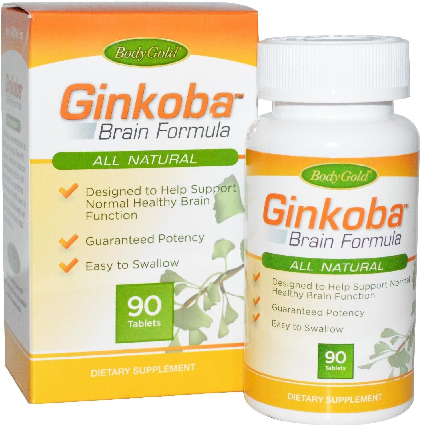 Body Gold Ginkoba Fórmula Cerebral 90 Comprimidos por Envase (Pack de 4)