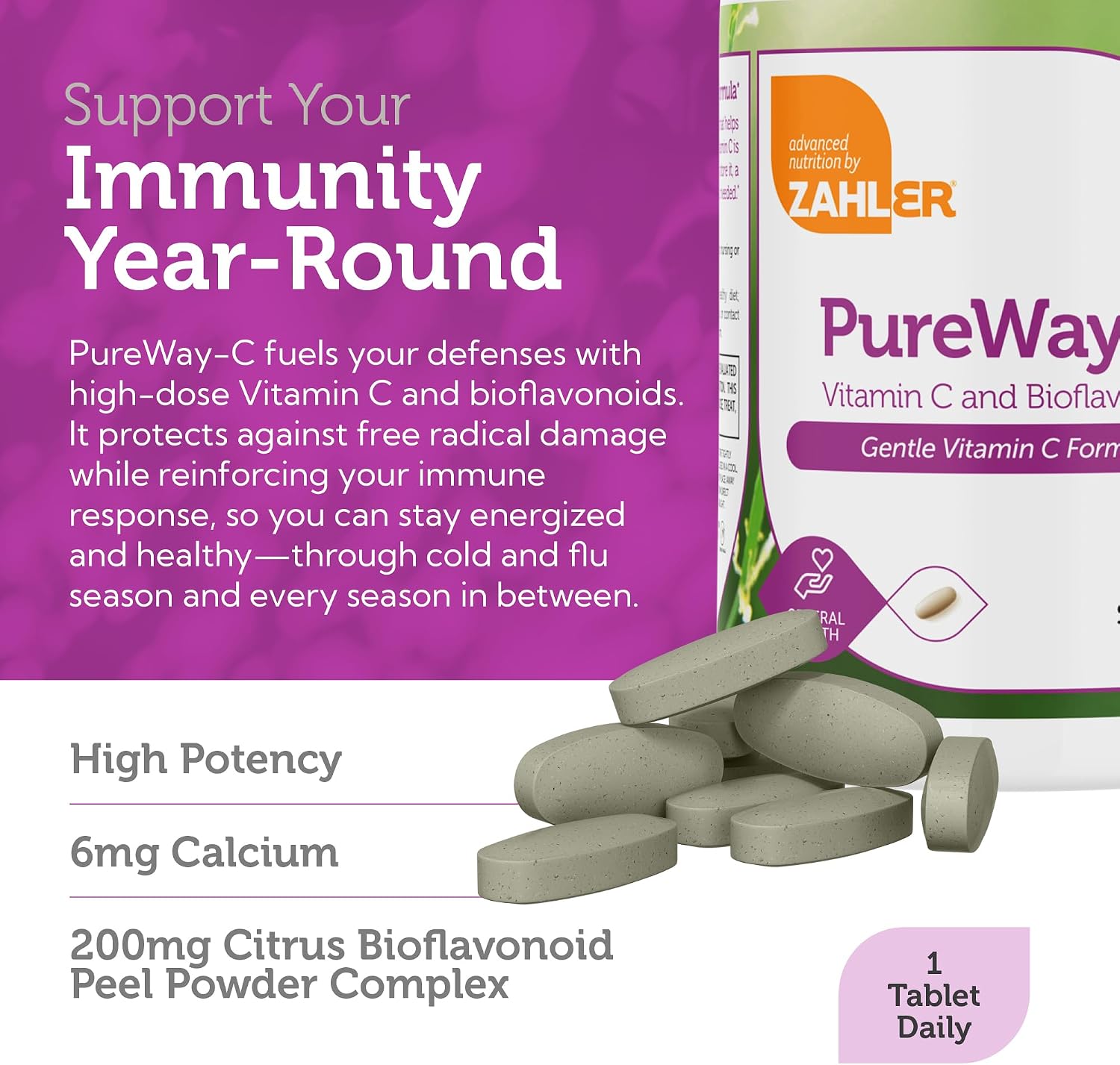 Zahler Vitamina C 1000mg con Bioflavonoides – 90 Comprimidos