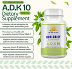 Daily Vites ADK 10 - Suplemento de Vitaminas A, D3 y K2 (MK-7), 90 Cápsulas