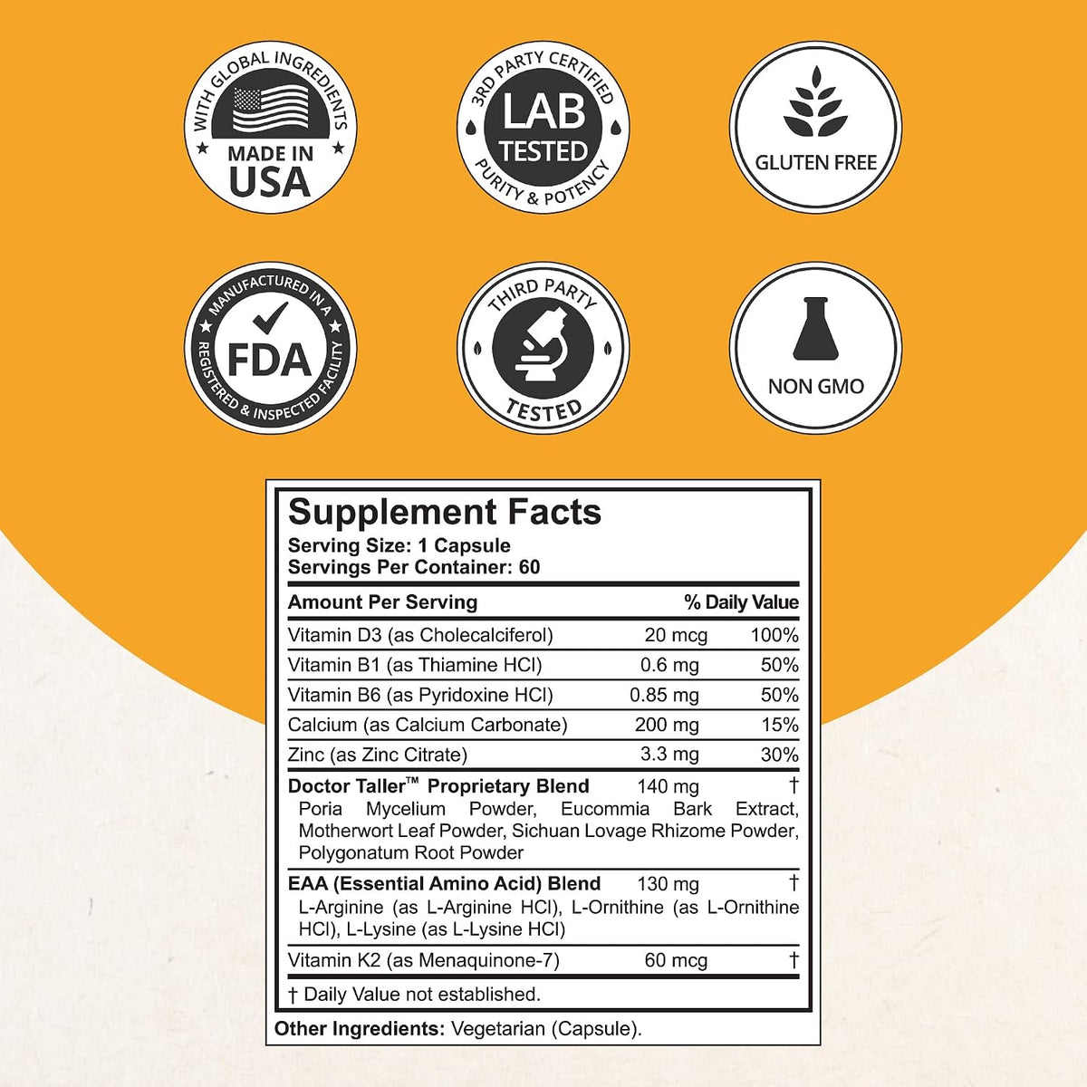 NuBest Doctor Taller - Bone Strength Support – Vitamina K2: Ayuda a mantener los huesos en condiciones normales, – Image 3