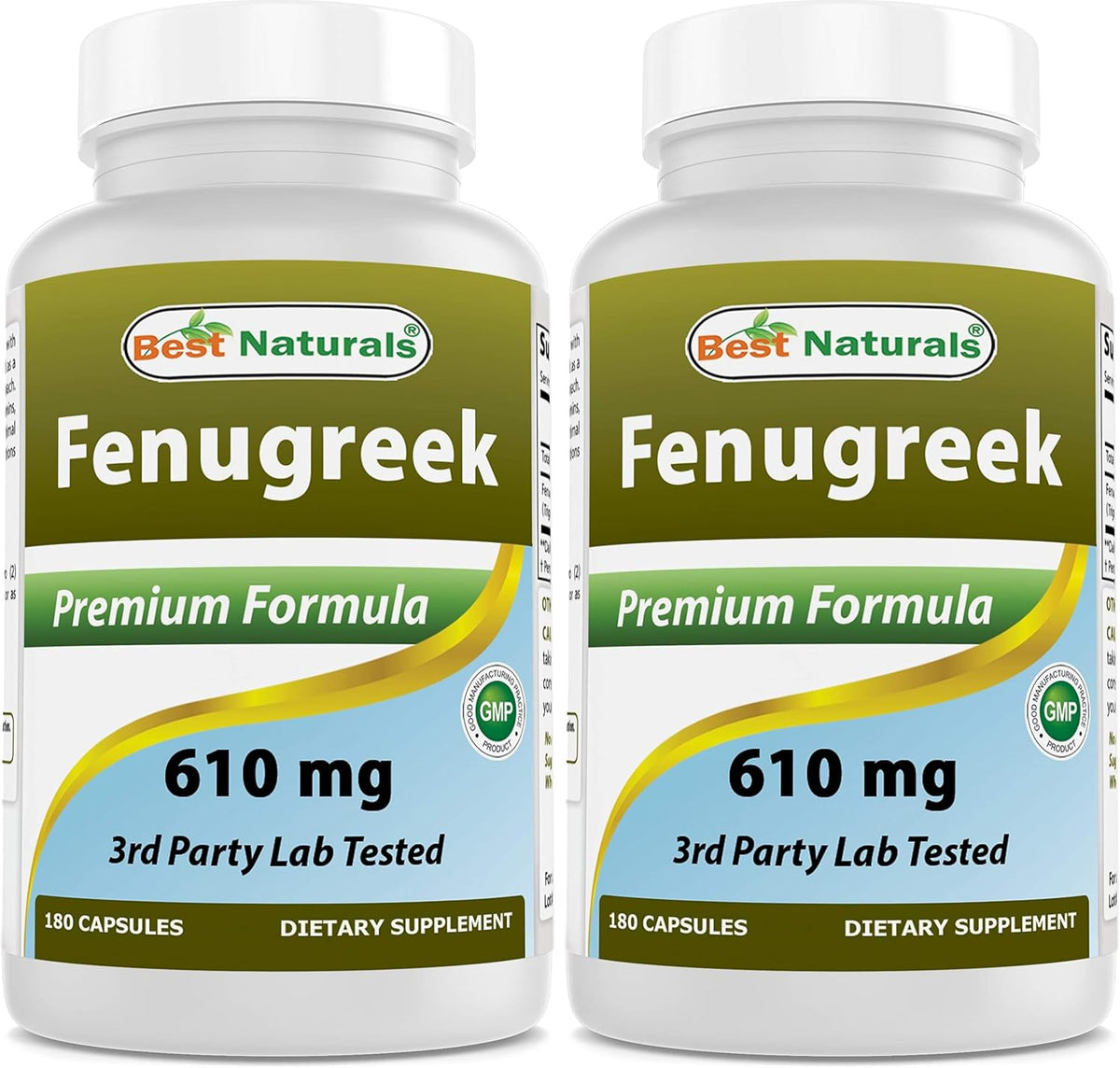 Best Naturals Fenogreco Semilla 610 mg 180 – ¿Cuánto tiempo dura un envase? Con 180 cápsulas y una dosis de 1-2 – Image 8