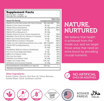Zahler Mighty Mini – Vitamina Prenatal de – DHA (aceite de algas): omega-3 de origen marino, libre de – Image 6