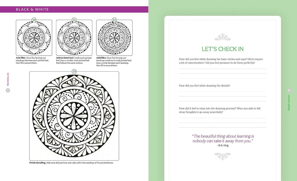 A Brilliant and Beautiful Guide to Drawing Mandalas: 30 Step-by-Step Tutorials to Discover the Meditative Magic of Drawing Repetitive Patterns