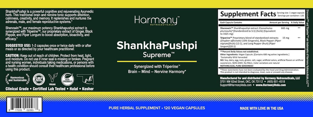 ShankhPushpi Supreme - Complemento Alimenticio Ayurvédico para el Bienestar Mental y Nervioso