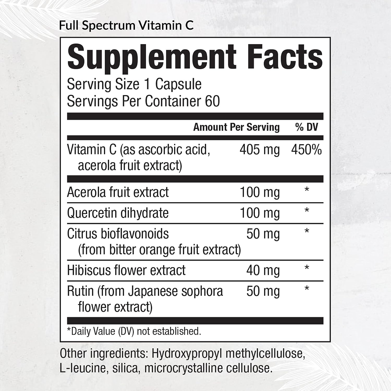 Equilife Vitamina C de Espectro Completo con Quercetina, 60 Cápsulas