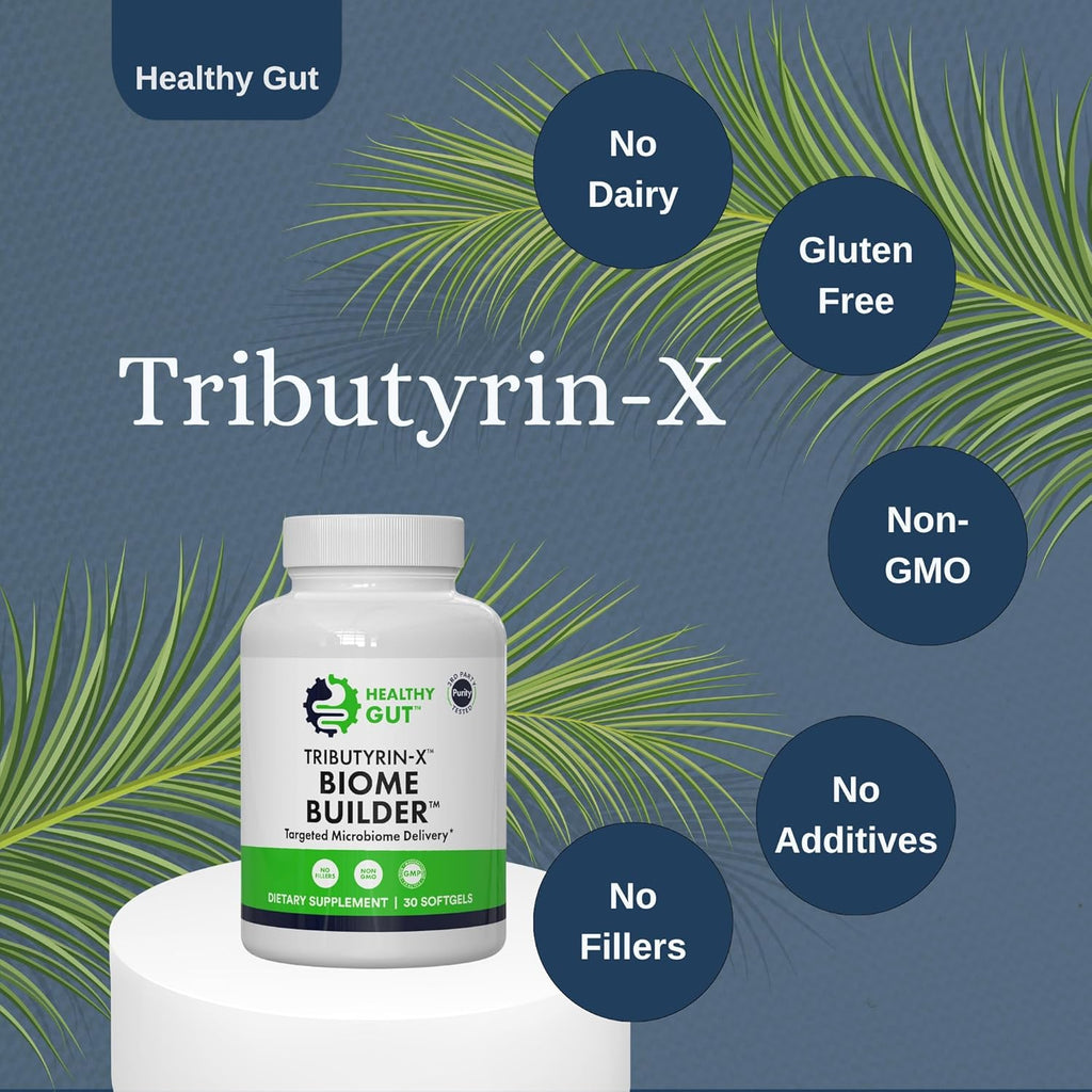Healthy Gut Tributirina-X - Posbiótico de Butirato de Alta Biodisponibilidad - 30 Cápsulas Blandas