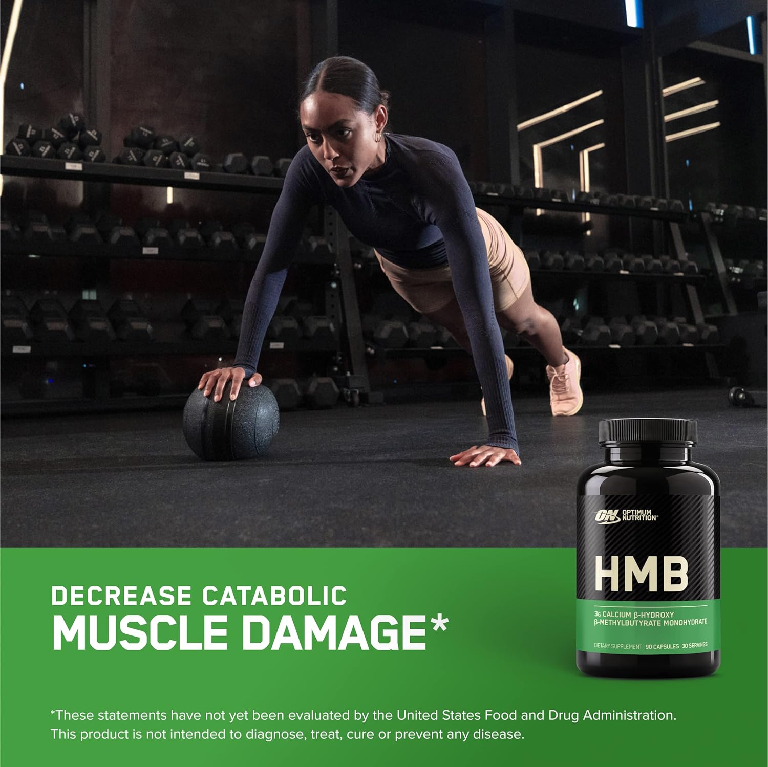Optimum Nutrition HMB 1000 Cápsulas - 1g de HMB por Cápsula, 90 Cápsulas