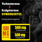 Turkesterone + Ecdysterone | Suplemento Anabólico (180 Cápsulas - 3 Meses) | Pureza 98%-95% | Certificación ISO 17025