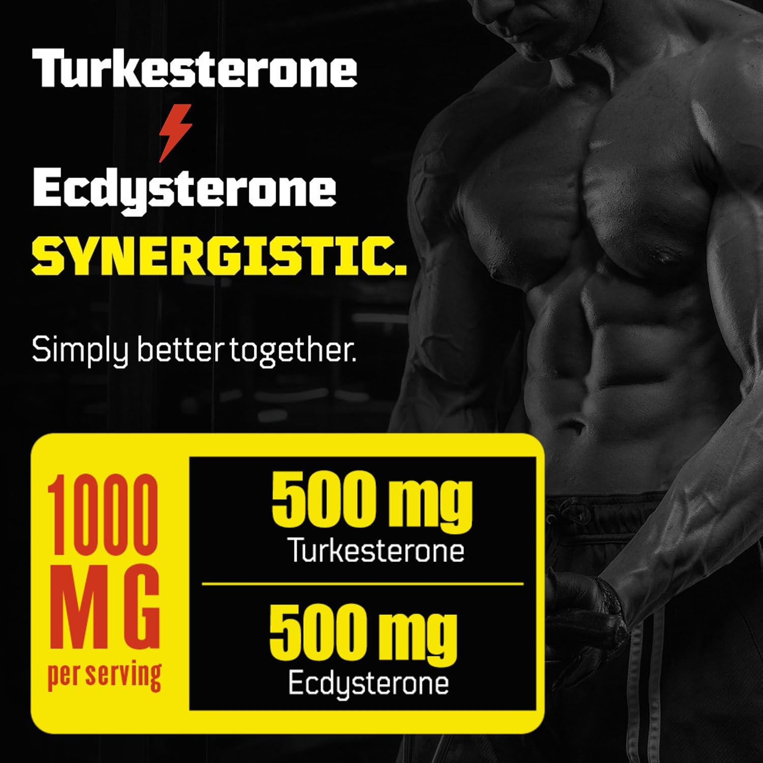 Turkesterone + Ecdysterone | Suplemento Anabólico (180 Cápsulas - 3 Meses) | Pureza 98%-95% | Certificación ISO 17025