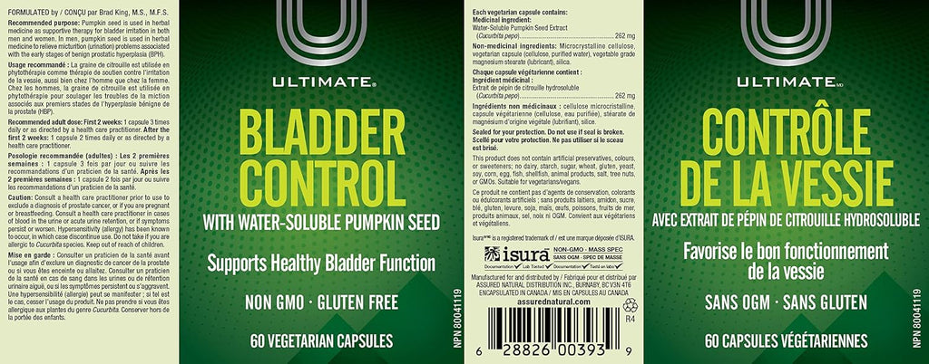 Brad King's Ultimate Bladder Control, 120 Cápsulas Vegetales
