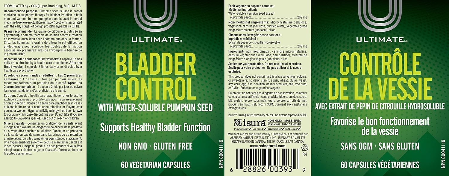 Brad King's Ultimate Bladder Control, 120 Cápsulas Vegetales