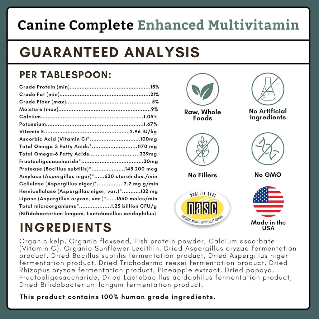 Canine Complete - Multivitamínico en Polvo para Perros - 1.8 kg