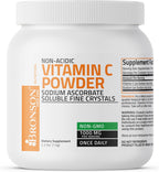 Bronson Vitamina C No Ácida en Polvo – Ascorbato Sódico No OGM – 1 kg (2.2 lbs)