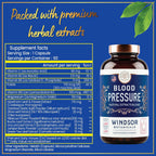 Blood Pressure Support – Suplemento para la presión arterial con té verde, hibisco, espino blanco y ajo – 90 cápsulas