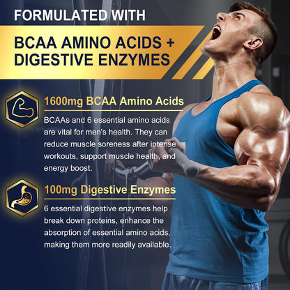 Multivitamínico Metilado para Hombres – Rendimiento físico: Los 9 aminoácidos esenciales, incluidos los BCAA – Image 4